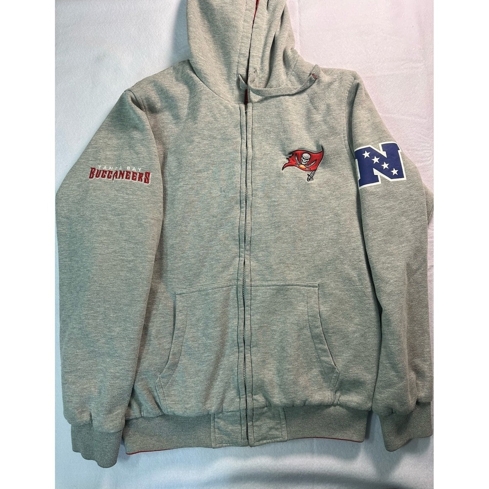 Tampa Bay Buccaneers Reversible Red and Gray Jacket Size Med/Large NFL Apparel